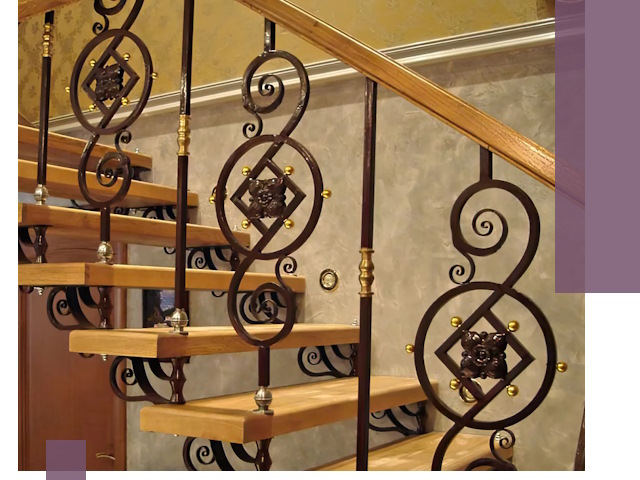 Изготовление кованых лестниц под ключ в Сланцах