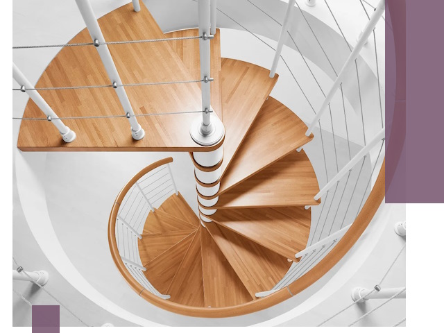 Изготовление винтовых лестниц под ключ в Сланцах