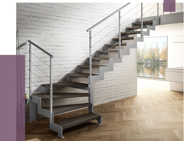 Г-образные лестницы под ключ в Сланцах от 37454 руб. | ПРОЛЁТ-Слы