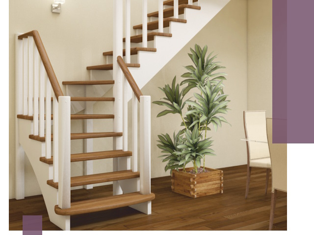 Г-образные лестницы под ключ в Сланцах — изготовление и монтаж