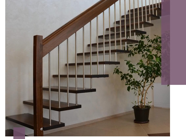 Лестницы на больцах под ключ в Сланцах – изготовление и монтаж