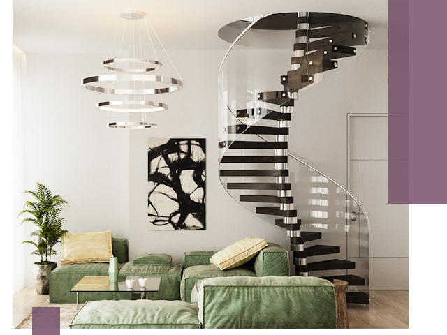 Лестницы для двухуровневой квартиры в Сланцах — изготовление и монтаж