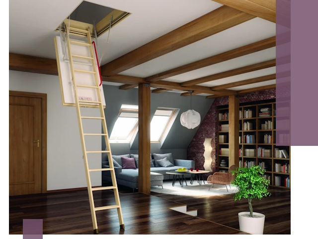 Чердачные лестницы под ключ в Сланцах: изготовление и монтаж