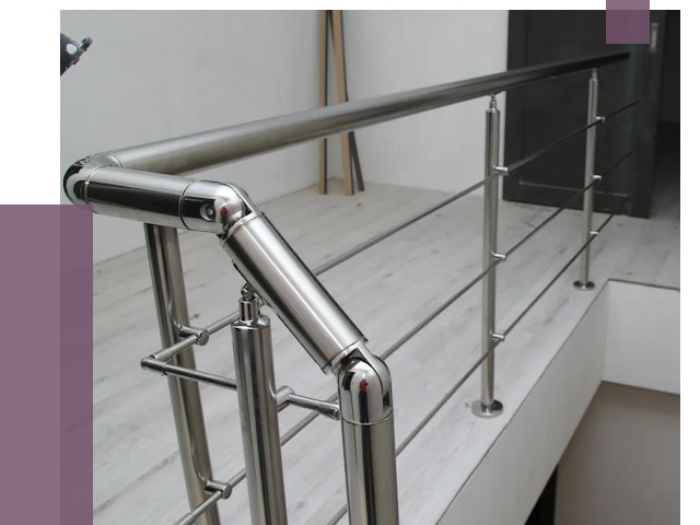 Перила из нержавеющей стали в Сланцах от 9092 руб. под ключ | ПРОЛЁТ-Слы