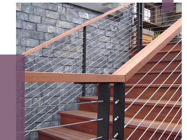 Тросовые перила под ключ в Сланцах от 7852 руб.