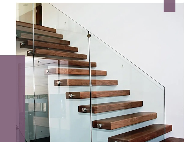 Стеклянные перила для лестницы в Сланцах от 14981 руб.