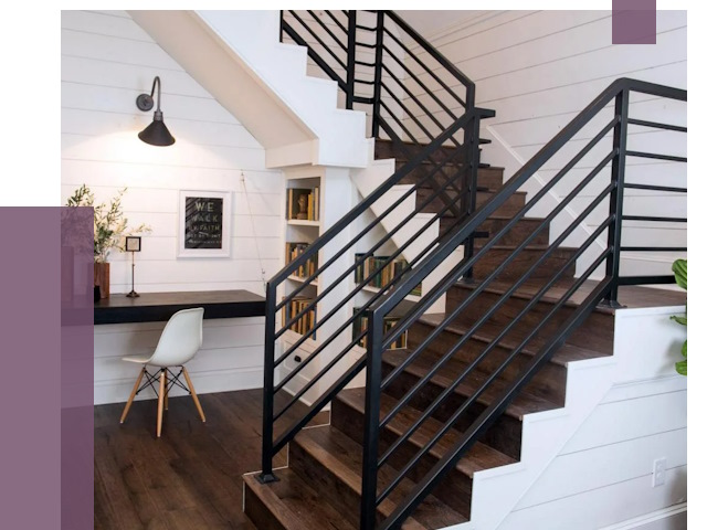 Перила для лестницы в доме в Сланцах от 7491 руб. — ПРОЛЁТ-Слы