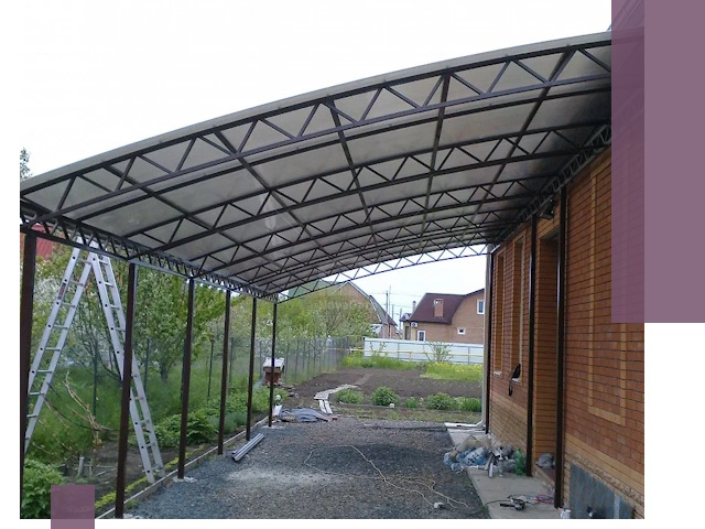 Профессиональный монтаж навесов под ключ в Сланцах