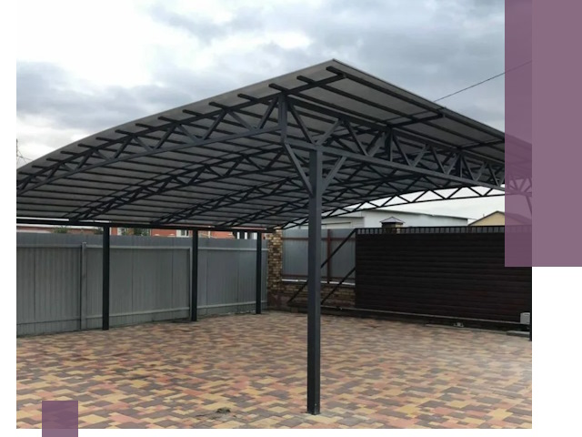 Недорогие навесы под ключ в Сланцах — изготовление и монтаж