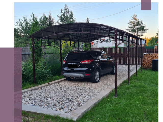 Навесы для автомобиля в Сланцах от 13277 руб.  | ПРОЛЁТ-Слы