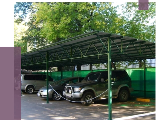 Навесы для парковки в Сланцах от 81106 руб. заказать | ПРОЛЁТ-Слы