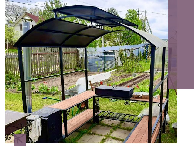 Навесы для барбекю в Сланцах: изготовление, монтаж и демонтаж