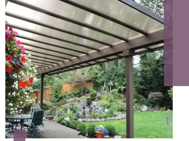 Навесы из поликарбоната под ключ в Сланцах быстро и надёжно