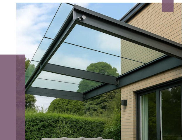 Стеклянные навесы и козырьки в Сланцах от 12398 руб.