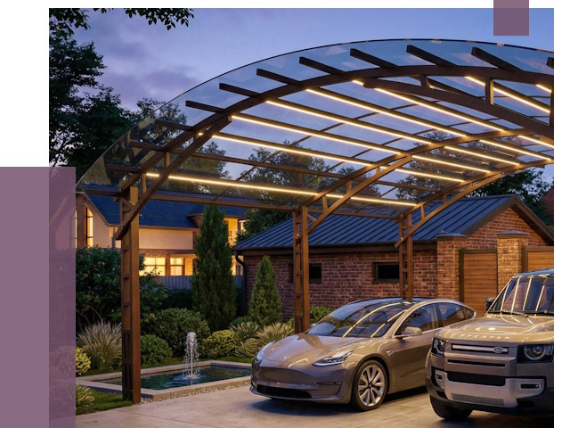 Металлические навесы в Сланцах от 12812 руб. под ключ — ПРОЛЁТ-Слы