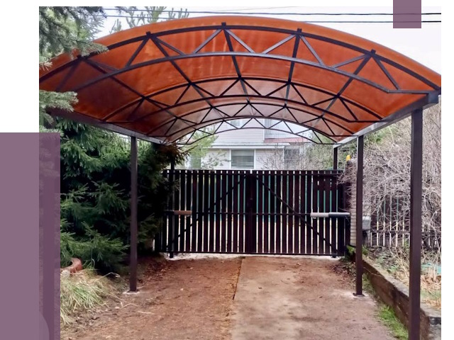 Арочные навесы в Сланцах от 12863 руб. — изготовление и монтаж | ПРОЛЁТ-Слы