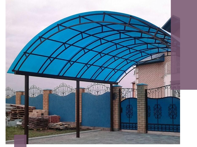 Арочные навесы под ключ в Сланцах — изготовление и монтаж