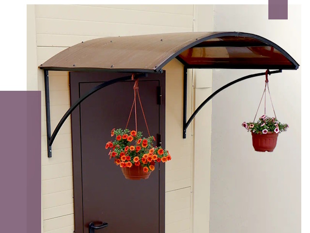 Козырьки над входом в Сланцах от 14981 руб.  | ПРОЛЁТ-Слы