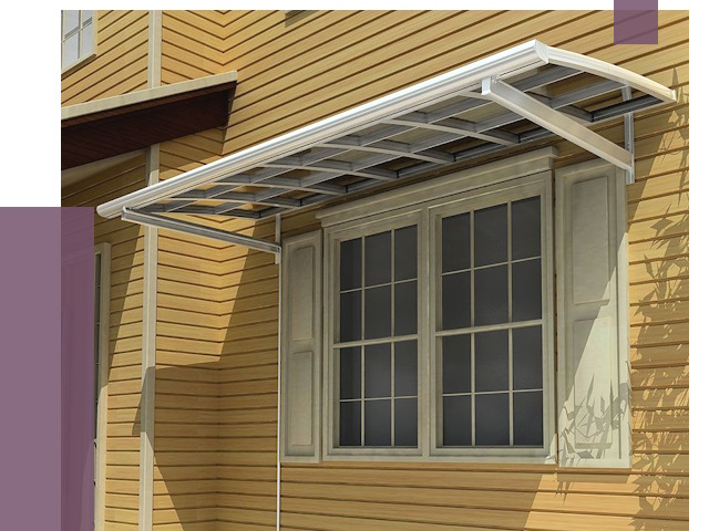 Козырьки над окнами в Сланцах от 7697 руб. — монтаж, покупки | ПРОЛЁТ-Слы