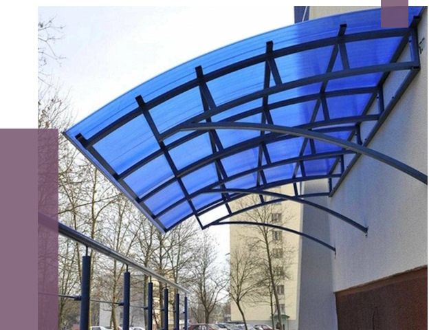 Козырьки из поликарбоната в Сланцах от 4339 руб. под ключ | ПРОЛЁТ-Слы