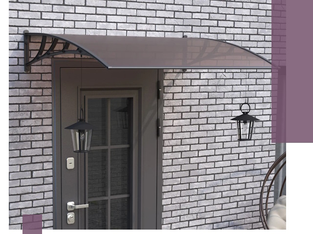 Недорогие козырьки и навесы под ключ в Сланцах