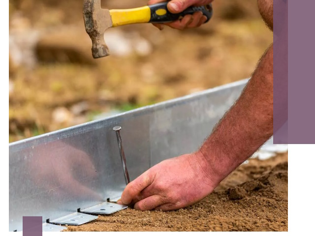 Монтаж металлических бордюров в Сланцах быстро и качественно