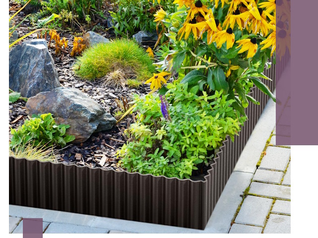 Металлические бордюры для клумб в Сланцах — производство и монтаж